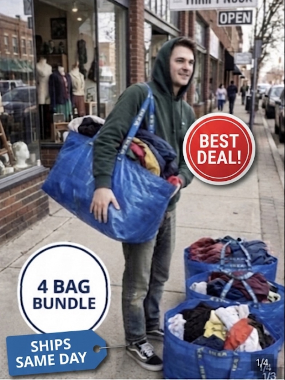 IKEA Frakta Bags, 4 bags included, New moving bags